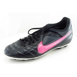 Nike‎ Youth Girls Shoes Size 3.5 M Black Indoor Soccer Synthetic